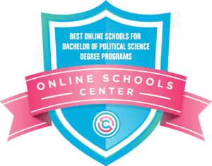 Badge for Top 20 Bachelor's in Political Science from Best Online Schools Center.