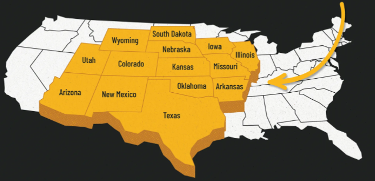FHSU Regional Tuition Map