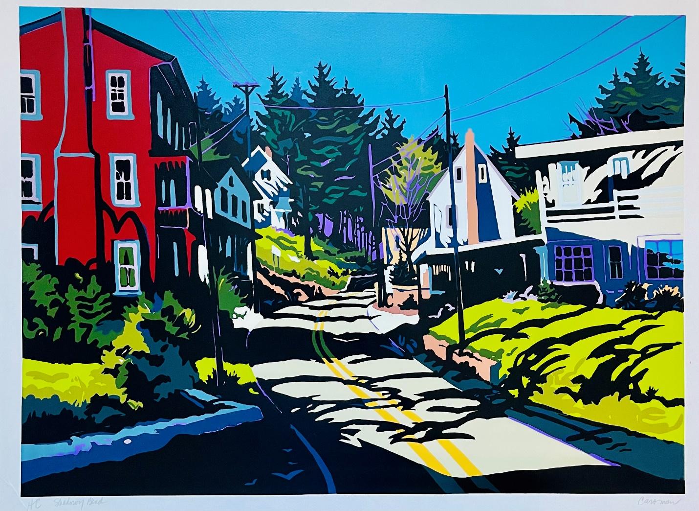 shadowy road.