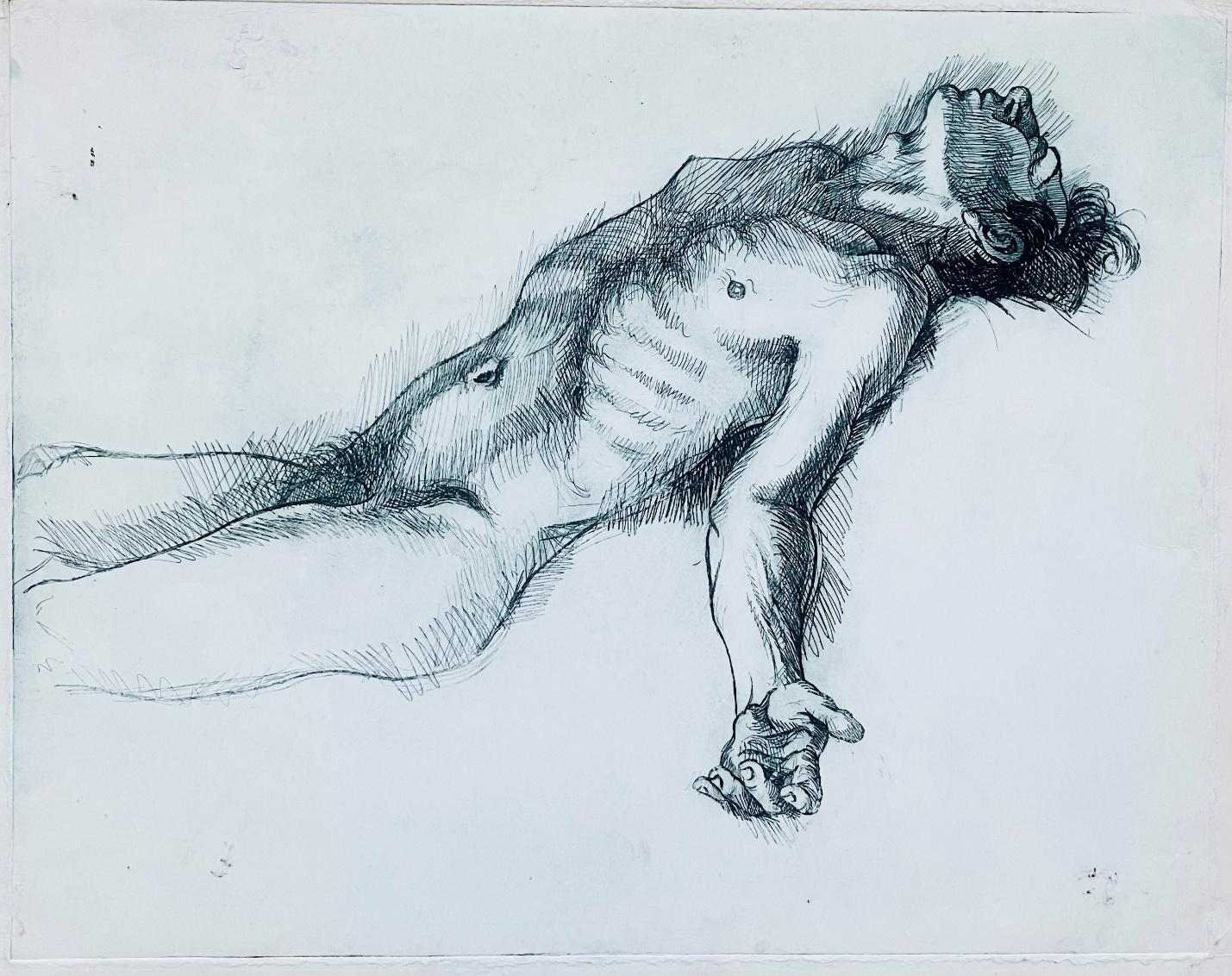 Study for a Pietà, black and white