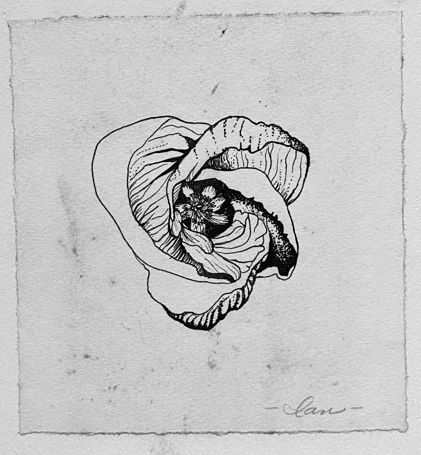 untitled circa 1965 etching on cason paper