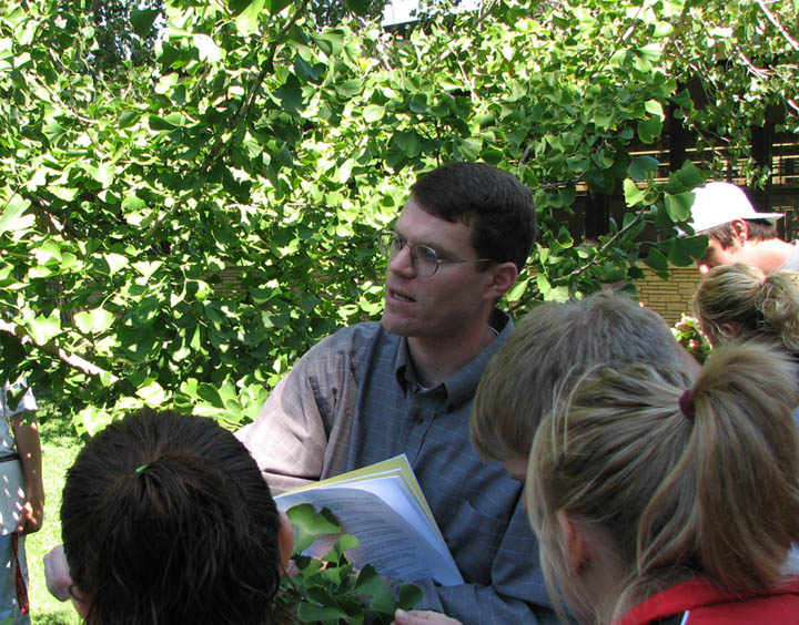 Brian Maricle with Ginkgo