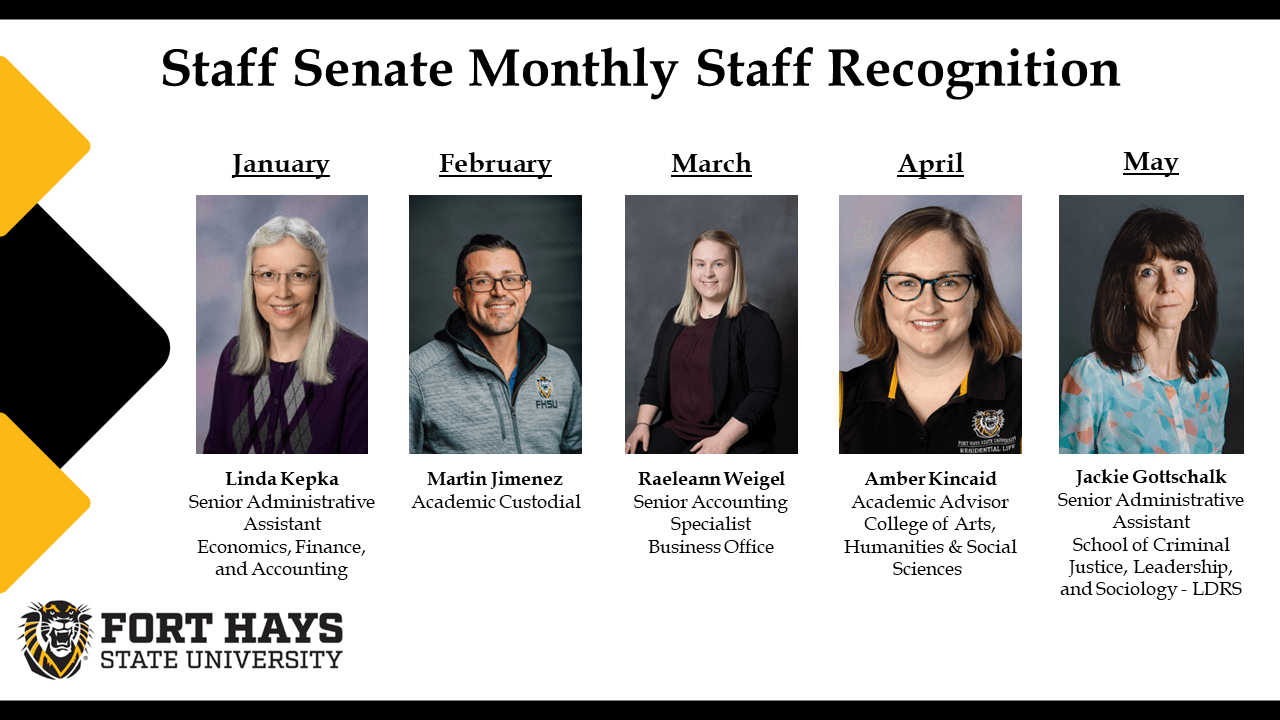 Staff Senate Monthly Staff Recognition