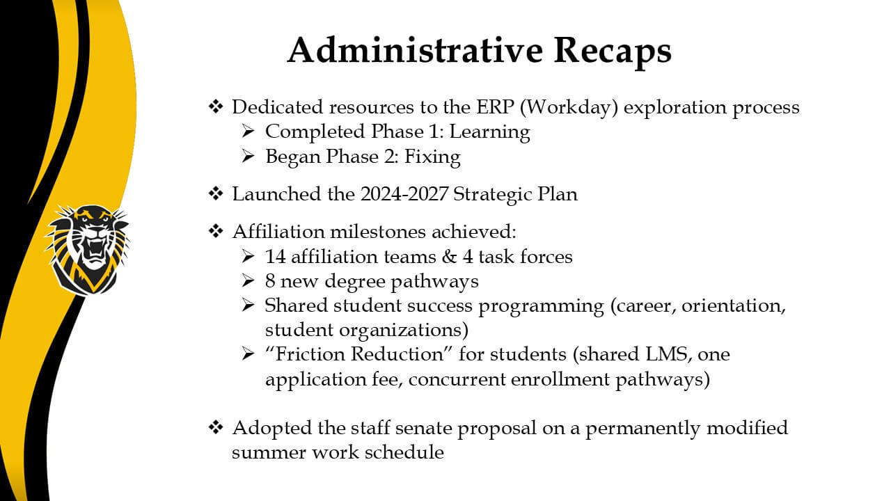 Administrative Recaps