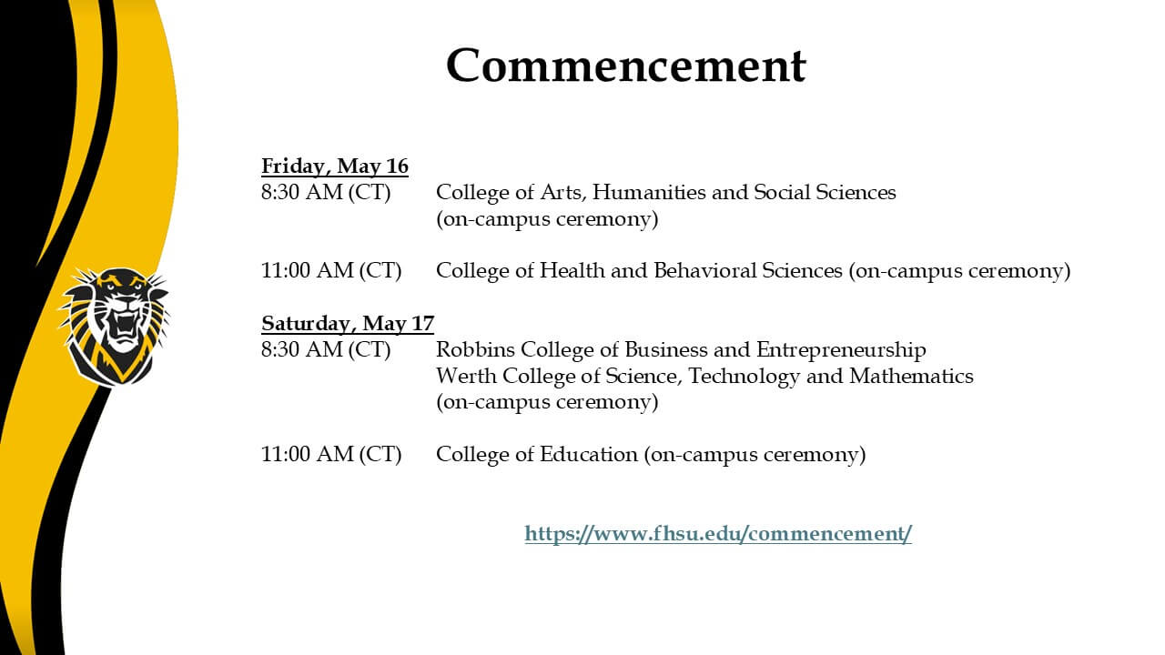 FHSU 2025 spring conmencement