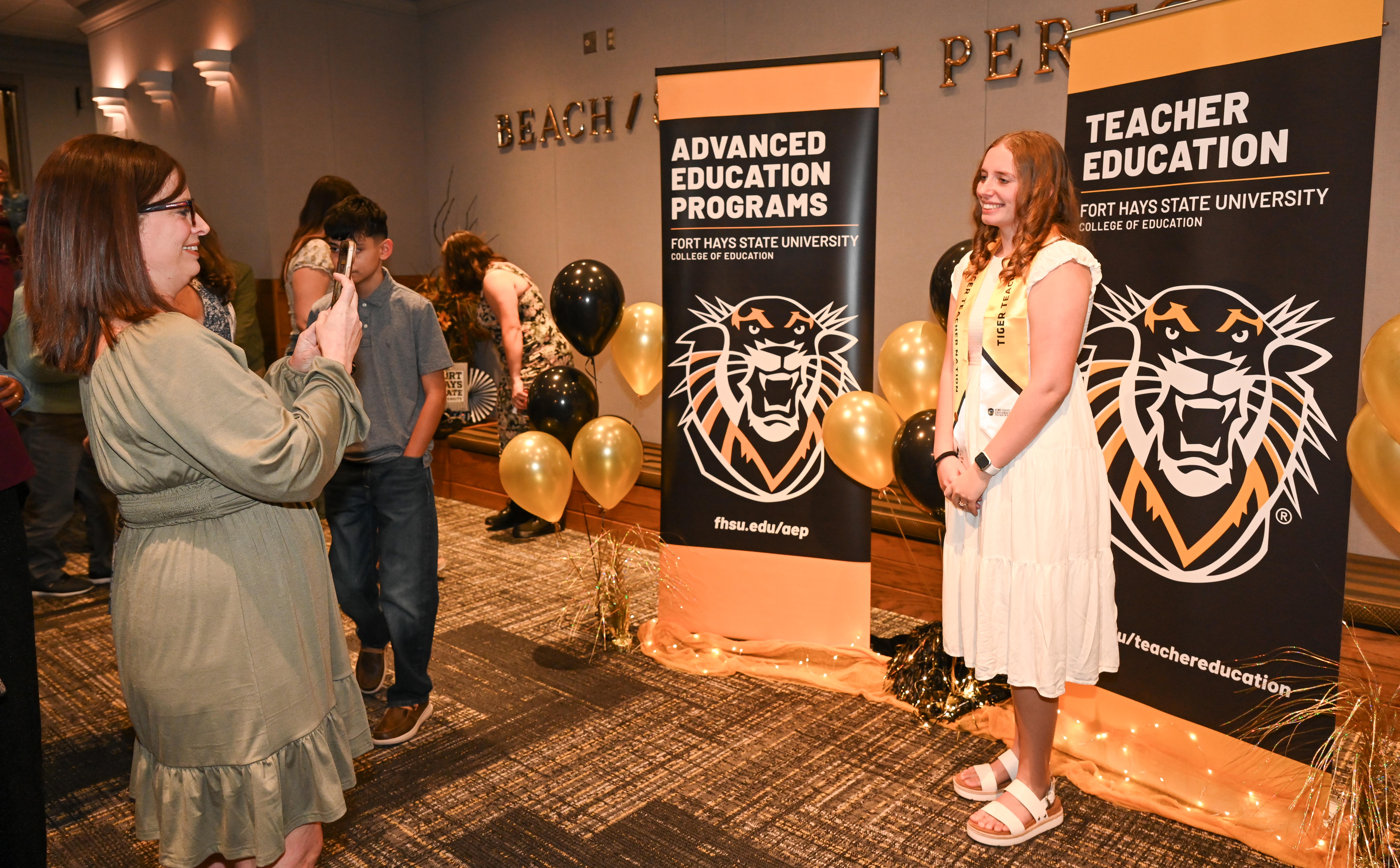 Teacher Candidate at Pinning Ceremony
