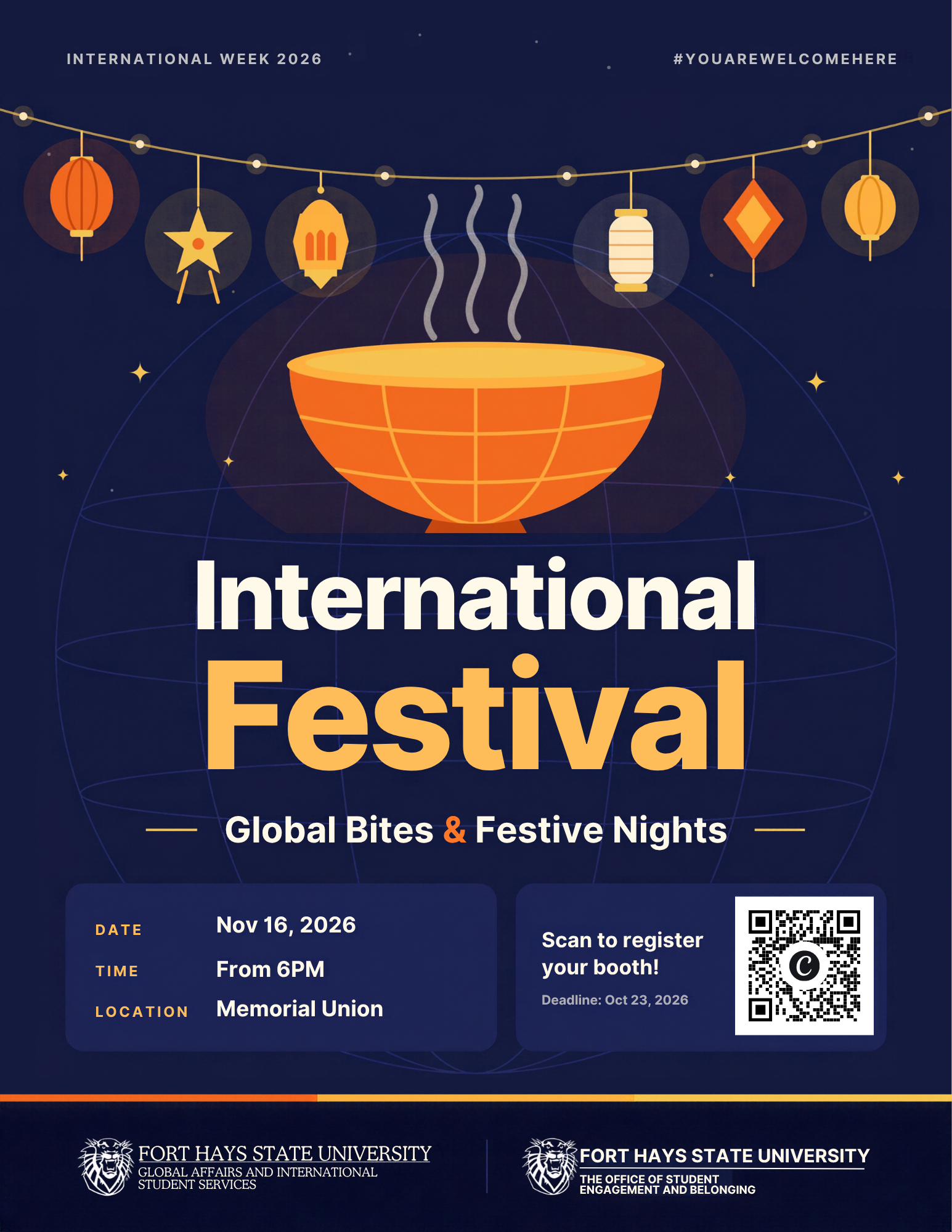 Flyer for International Food Festival 2026