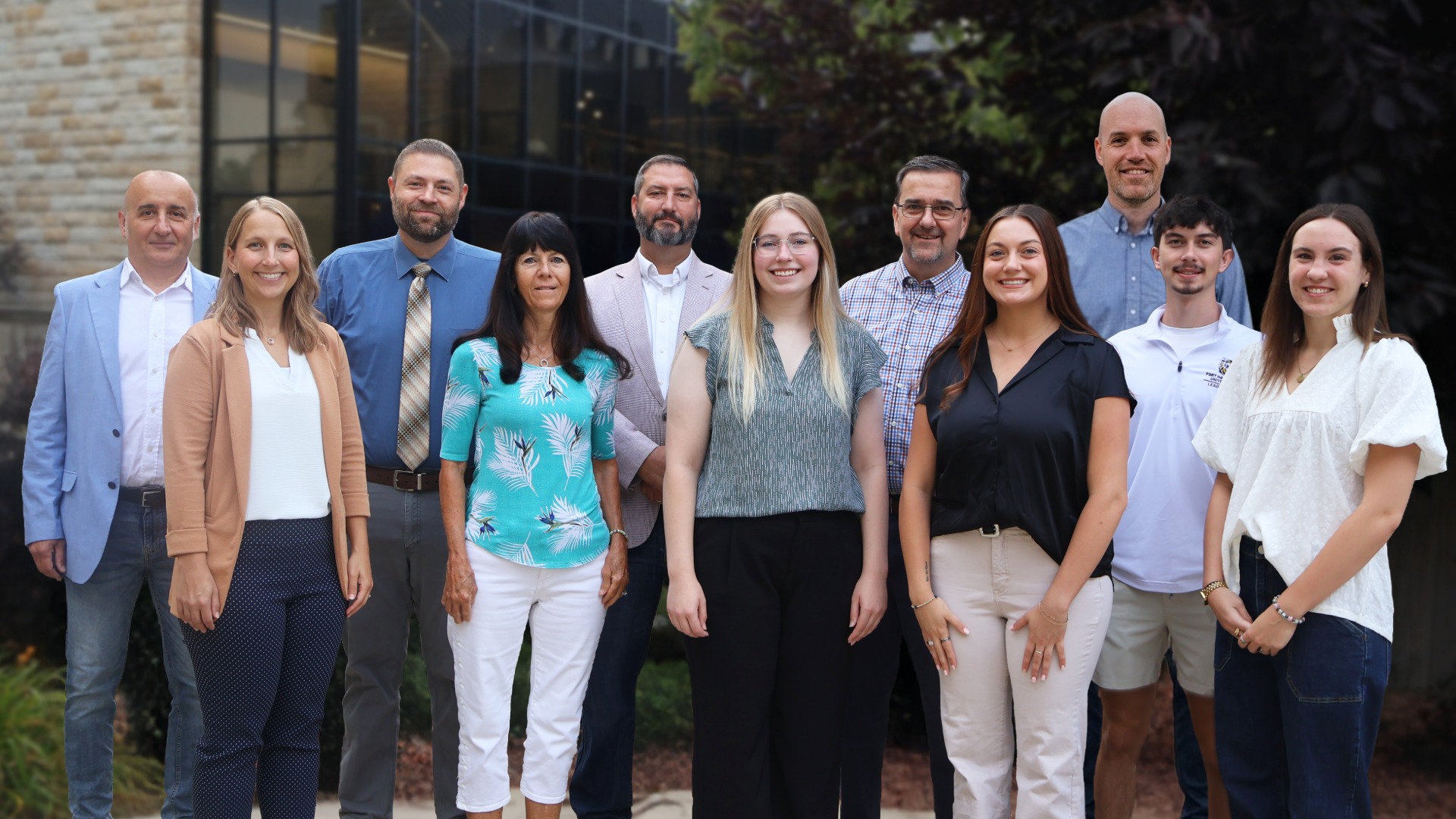 group photo featuring on-campus leadership faculty and staff
