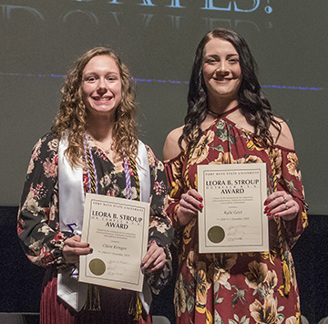 Claire Kringen, left, and Kylie Geist.