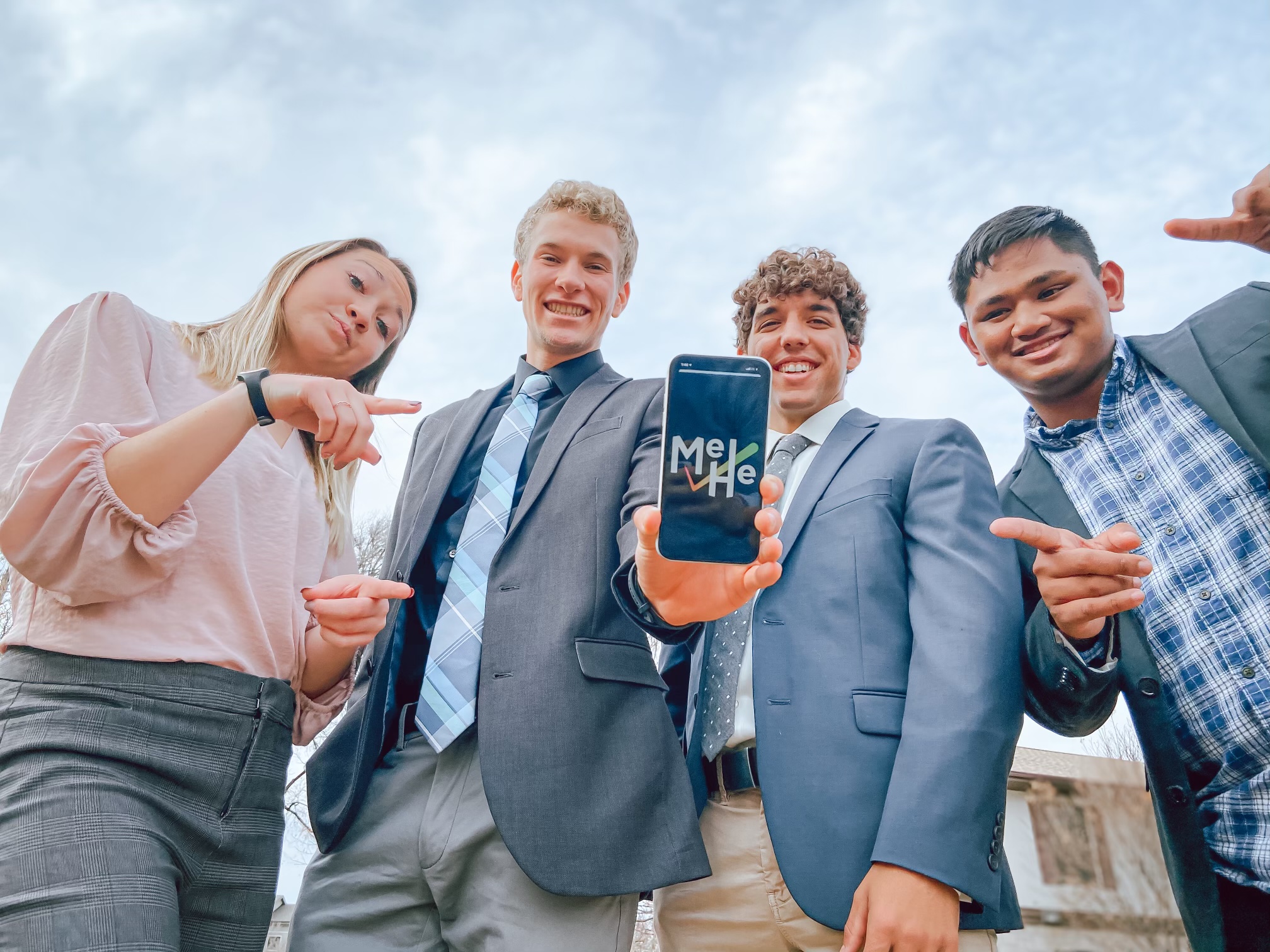 Members of the winning team for Kansas Startup 2020 are, from left: FHSU students Faith Little, Ryan Stanley, Mark Faber and Anthony Ventura.