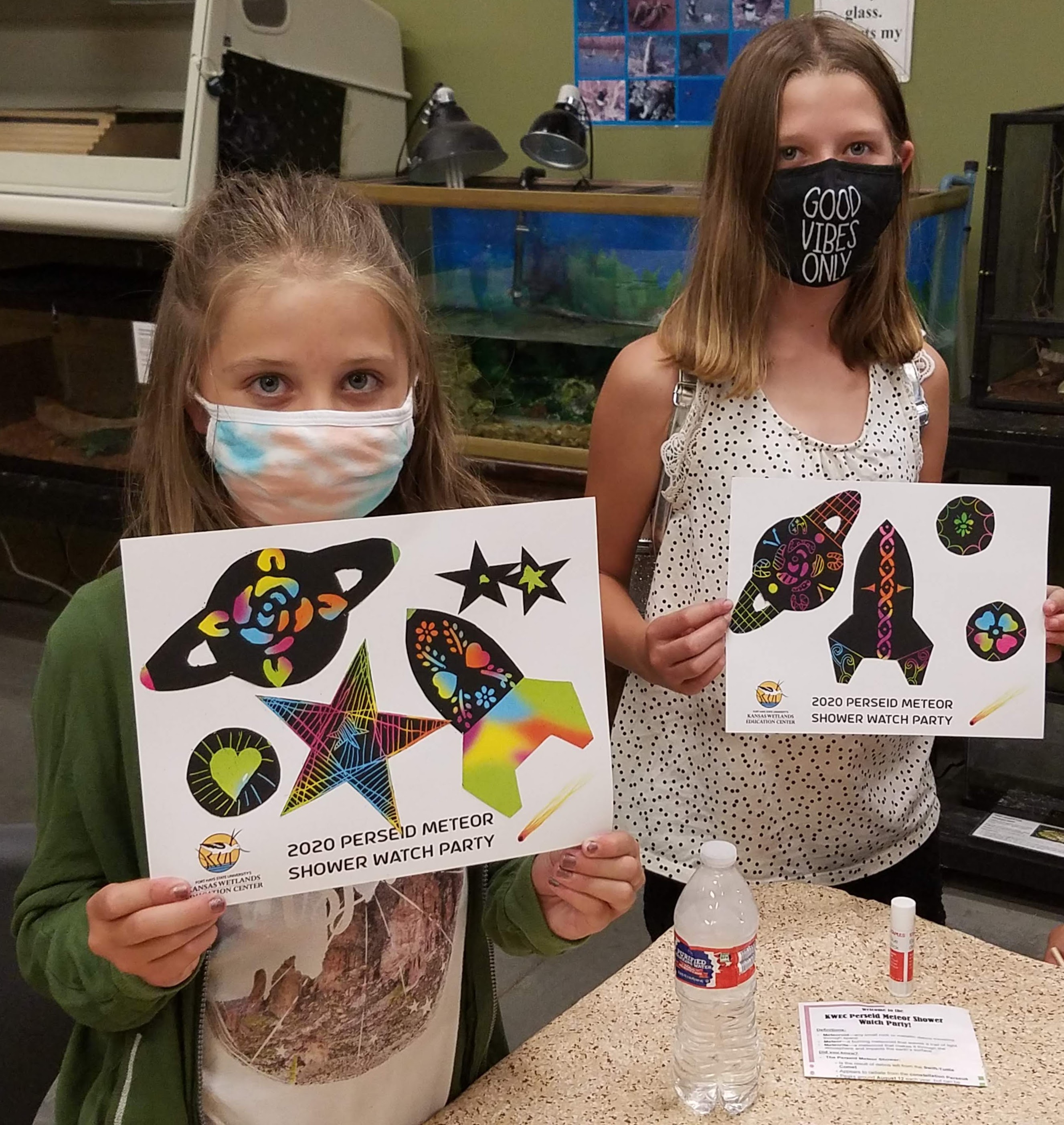 Participants from the 2020 Perseid Meteor Shower Watch Party show off their "out of this world" craft.