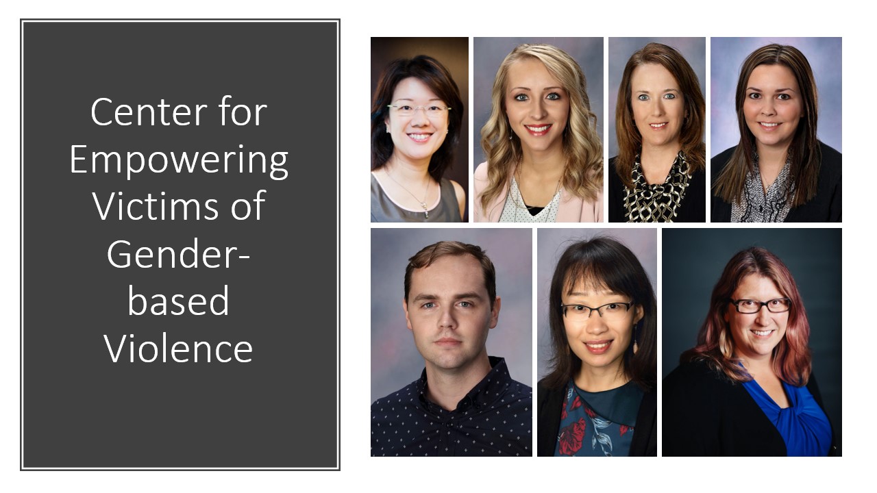 Top left to right: Dr. Hsin-Yen Yang (Communication Studies); Dr. April Terry (Criminal Justice); Dr. Tamara Lynn (Criminal Justice); Dr. Rachel Dolechek (Applied Business Studies). Bottom left to right: Dr. Morgan Steele (Criminal Justice); Dr. Ziwei Qi (Criminal Justice); Dr. Christy Craig (Sociology)