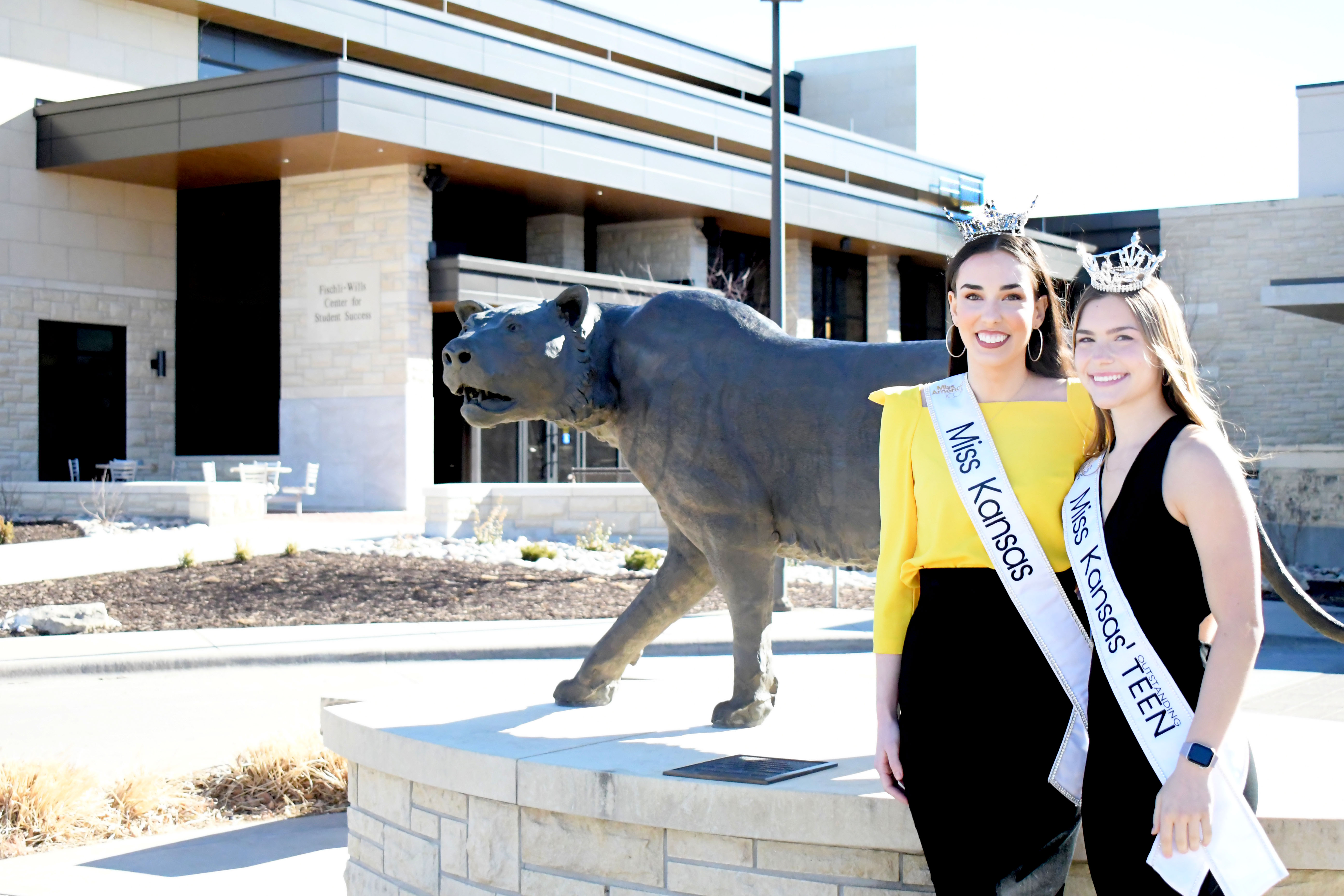 Miss Kansas Taylor Clark and Miss Kansas Outstanding Teen Gracie Hendrickson. 