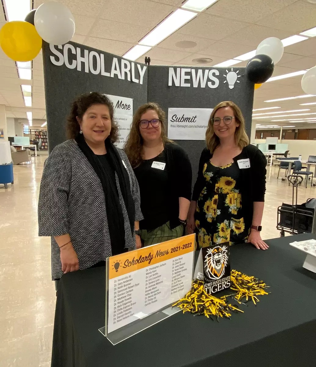 Dr. Kim Perez, Dr. Amber Nickell, and Hollie Marquess from the FHSU Department of History.