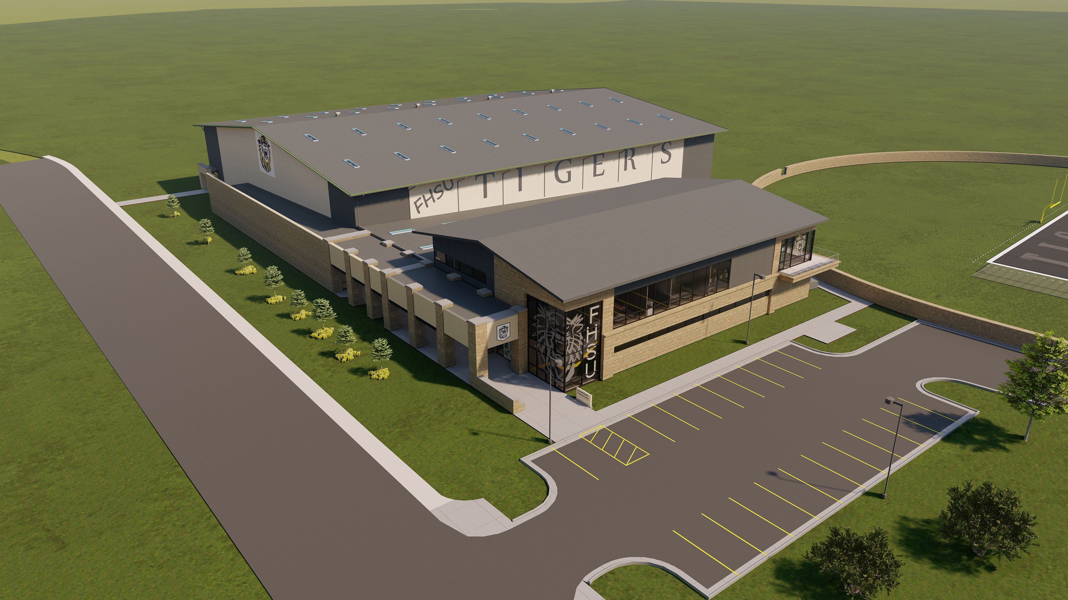 Preliminary sketch of new athletic complex at FHSU