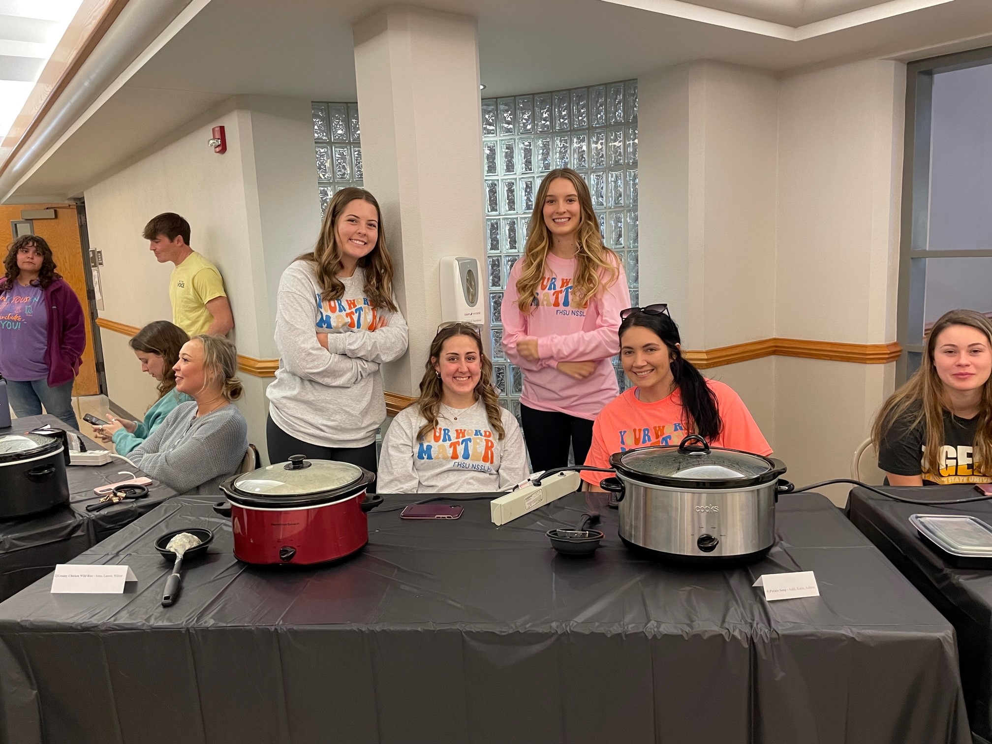 Members of NSSLHA during Soup Fest 2022 in FHSU’s Albertson Hall