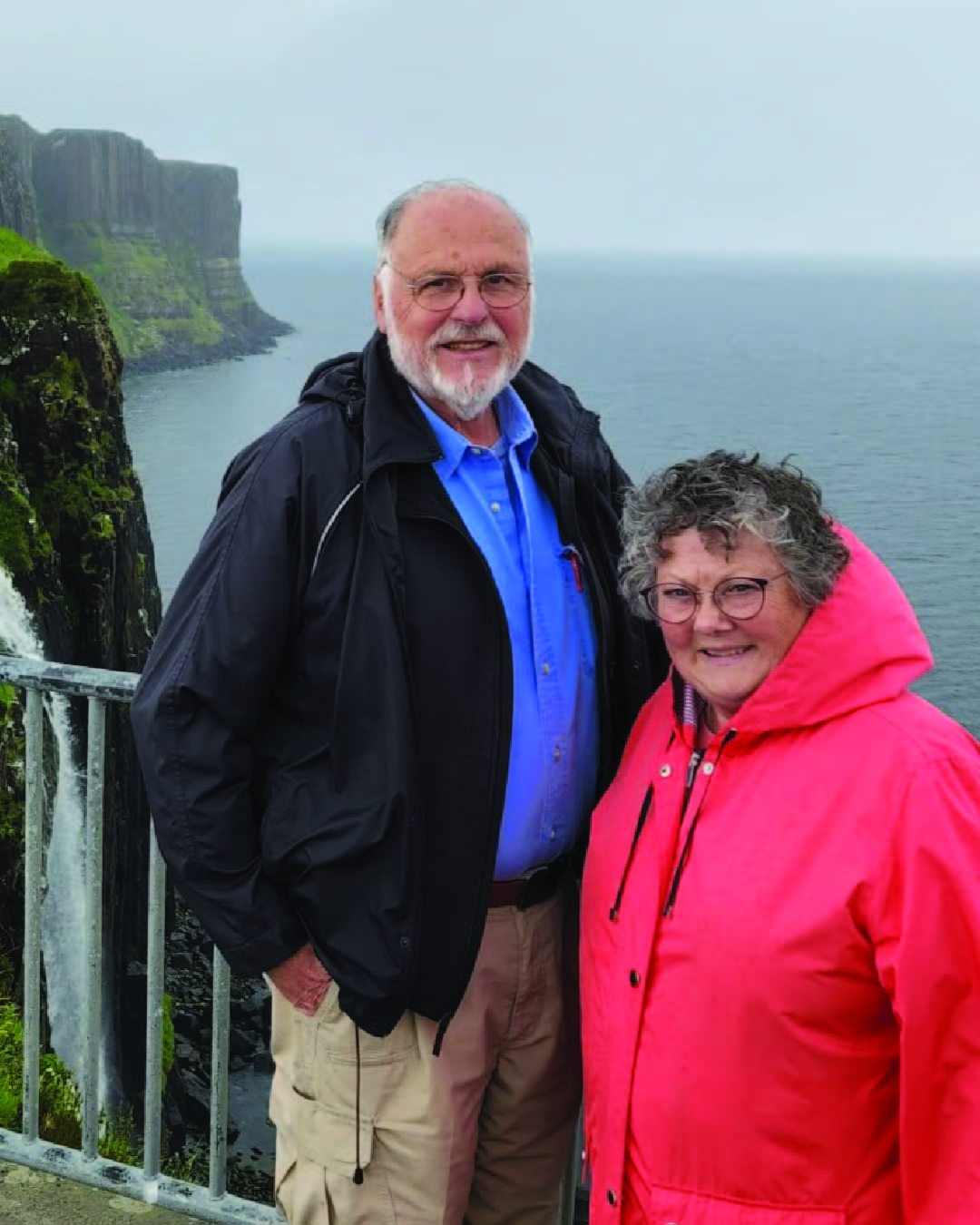 Dave and Cathy Van Doren visiting the Isle of Skye in Scotland.