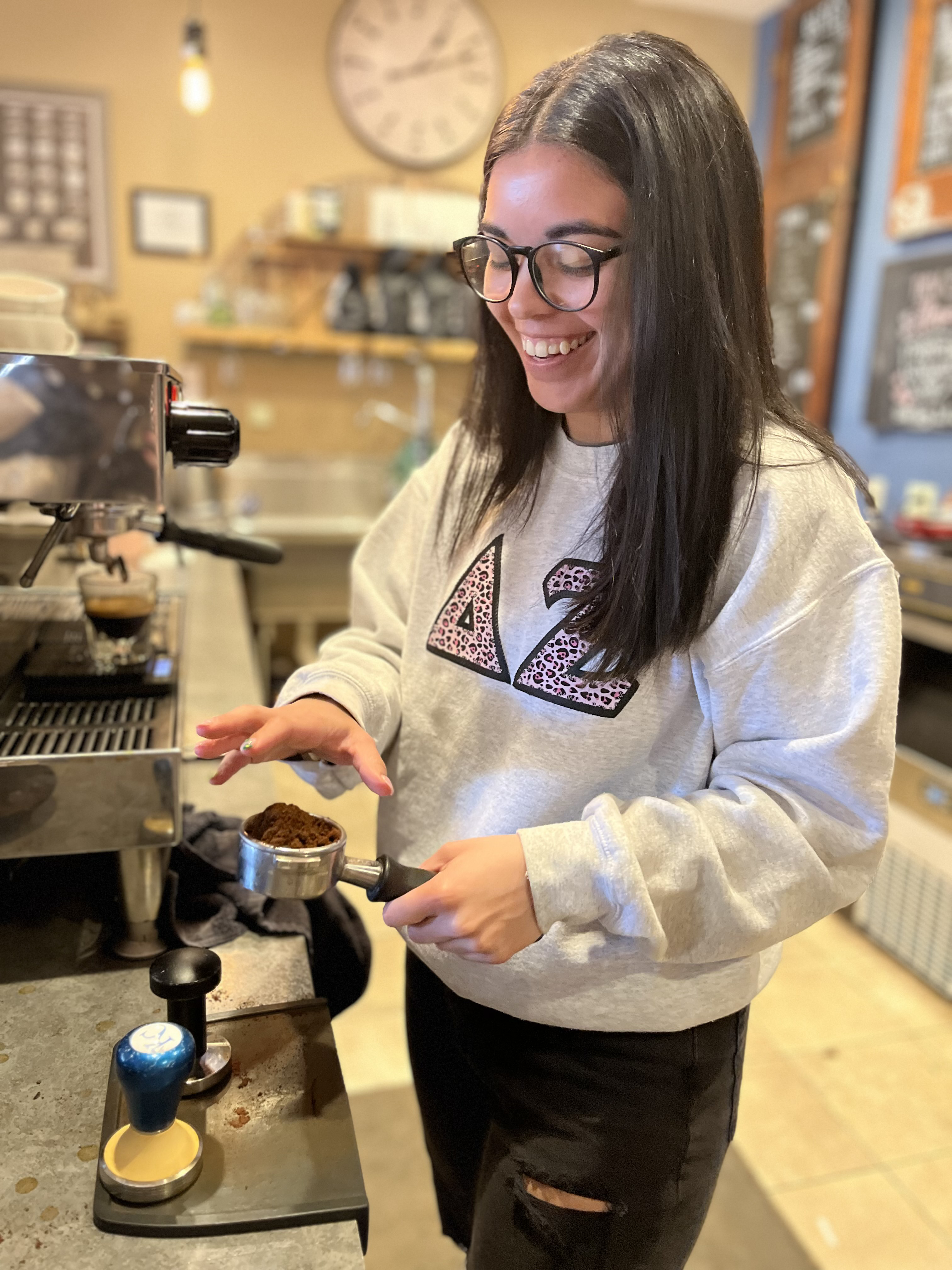 Kati Rivera works 20-25 hours a week at a local coffee shop as she carries a full-time course schedule at FHSU.