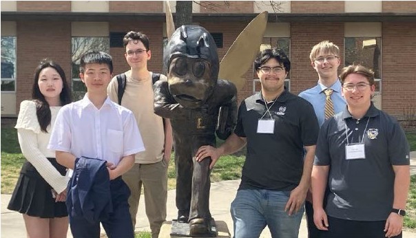 Pictured (from left to right) are Seoyeon Kim, Sixie Chen, Kaleb Brunhoeber, Anthony Arial, Kiel Harrison, and Eric Moon