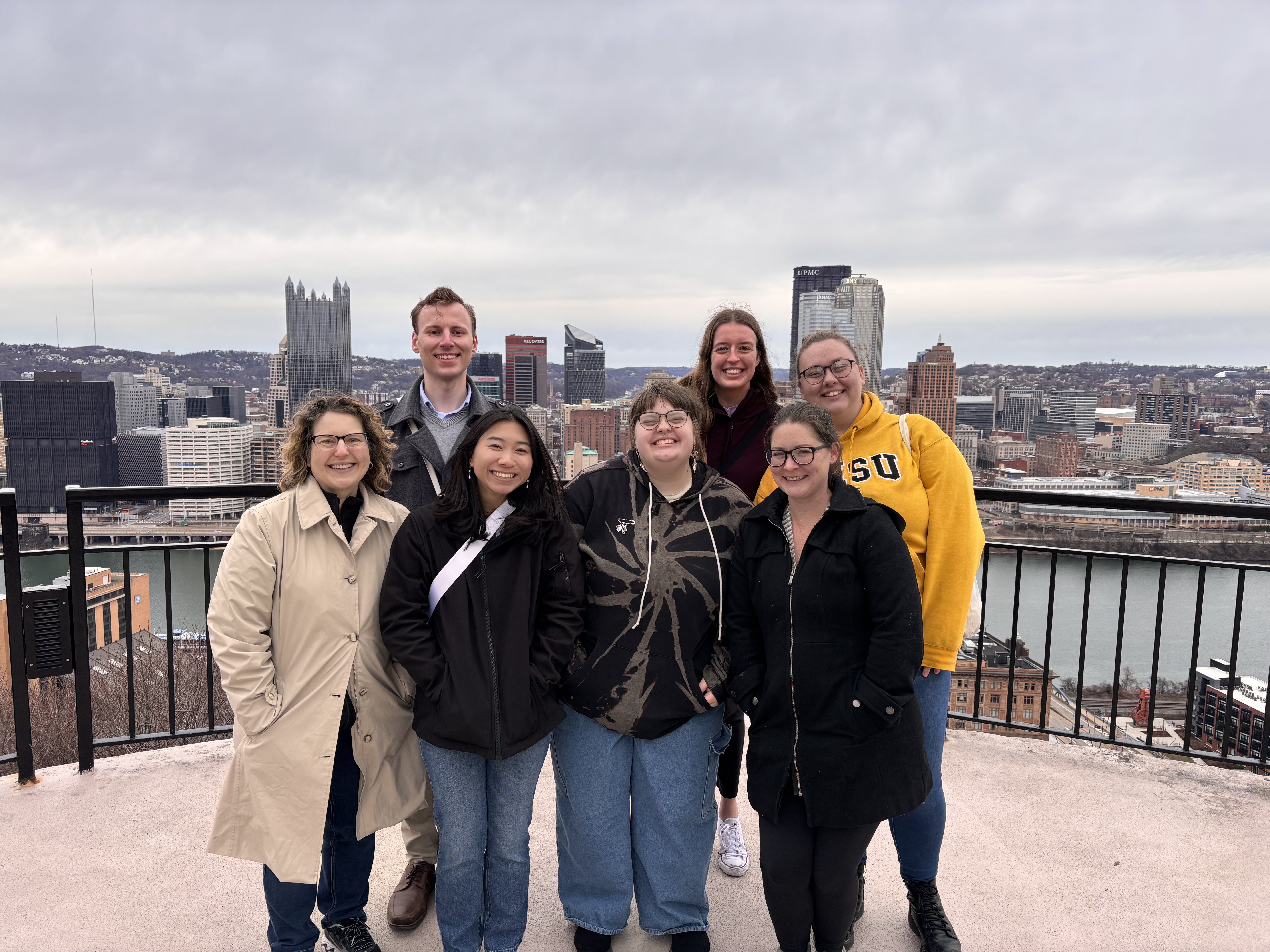 Left to right - Back row: Isaiah Russell, Elizabeth Clingan, Olivia McGillivary. Front row: Dr. Lexey Bartlett, Audrey Ball, Elio Dixon-Phillips, Lisa Bell