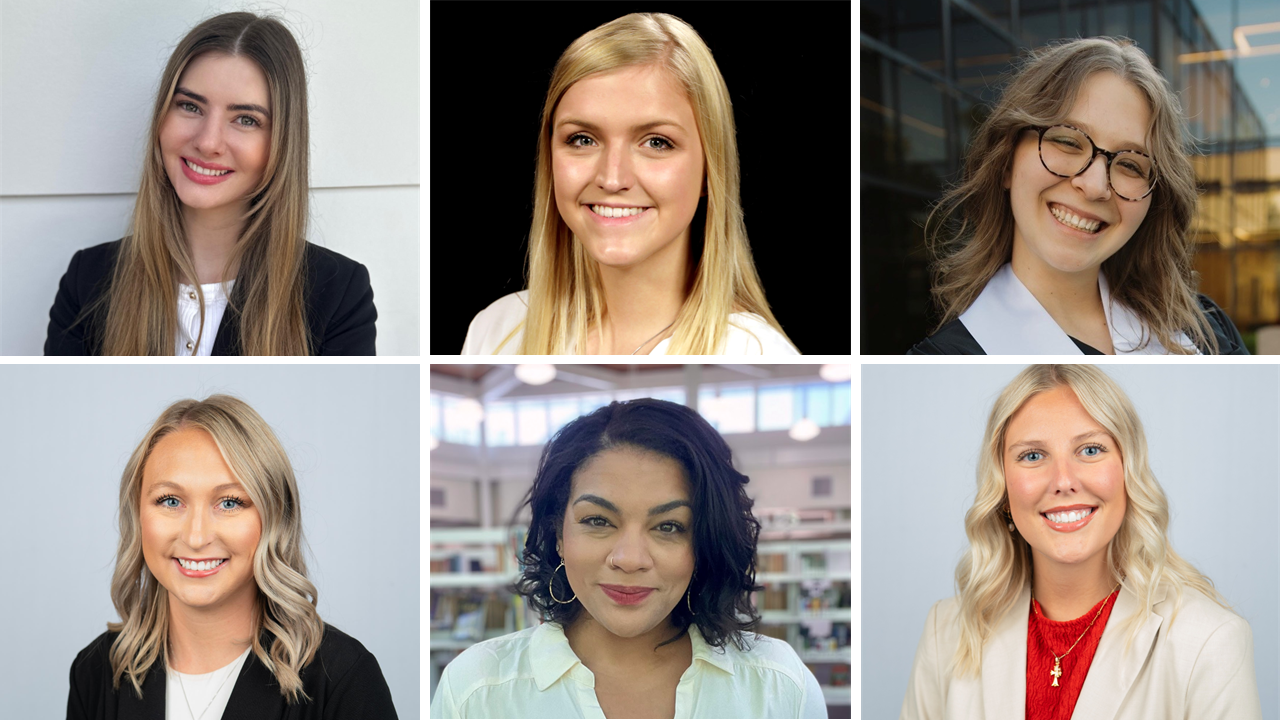 L-R Top row: April Draut, Elle Hutchinson, Madelynn Hull. Bottom row: Delanee Bedore, Kayla Smith, Sydney Dickey