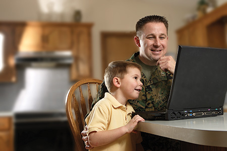 Military Dad & Child 