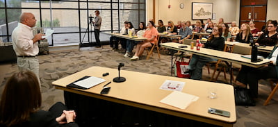 Dr. Darrell Hamlin discusses the importance of creativity at ADP's first fall 2025 event.