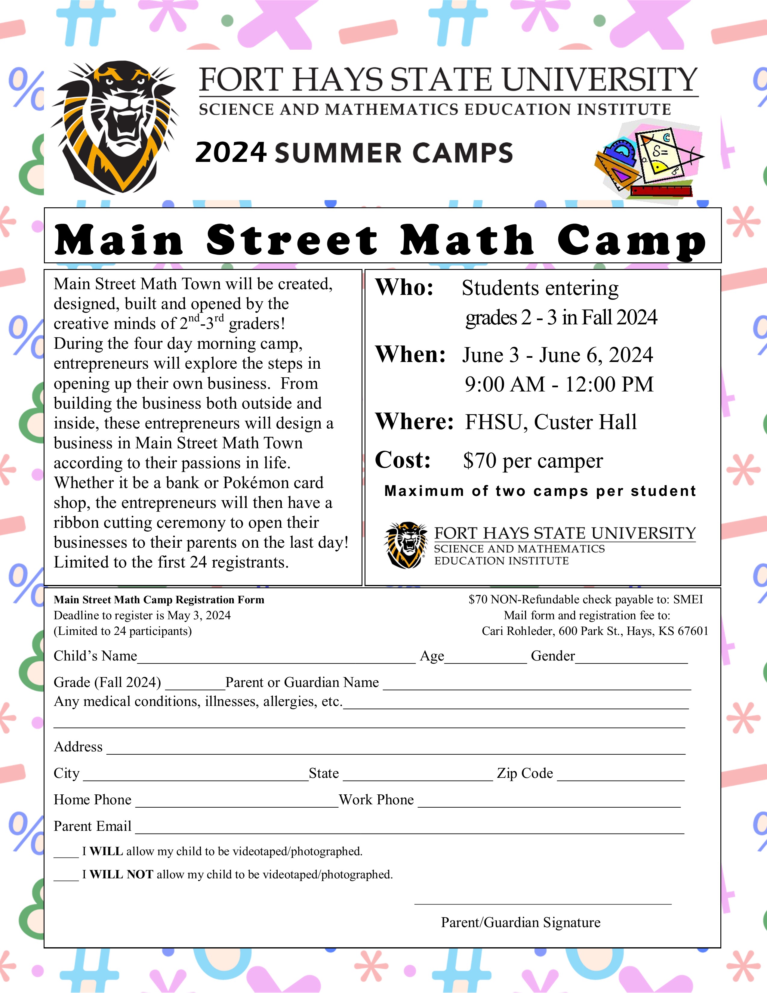 Science and Mathematics Education Institute Summer Camps Fort Hays