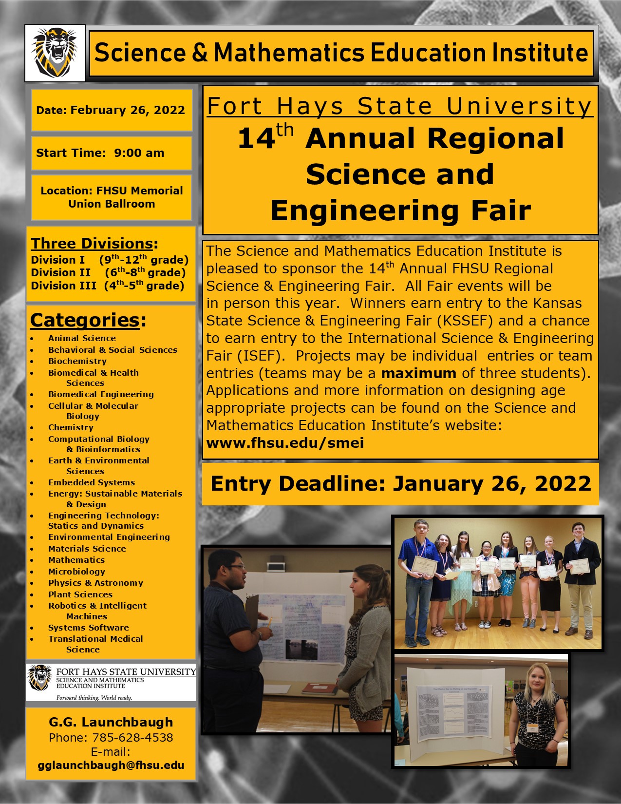fhsu 14th annual regional science and engineering fair
