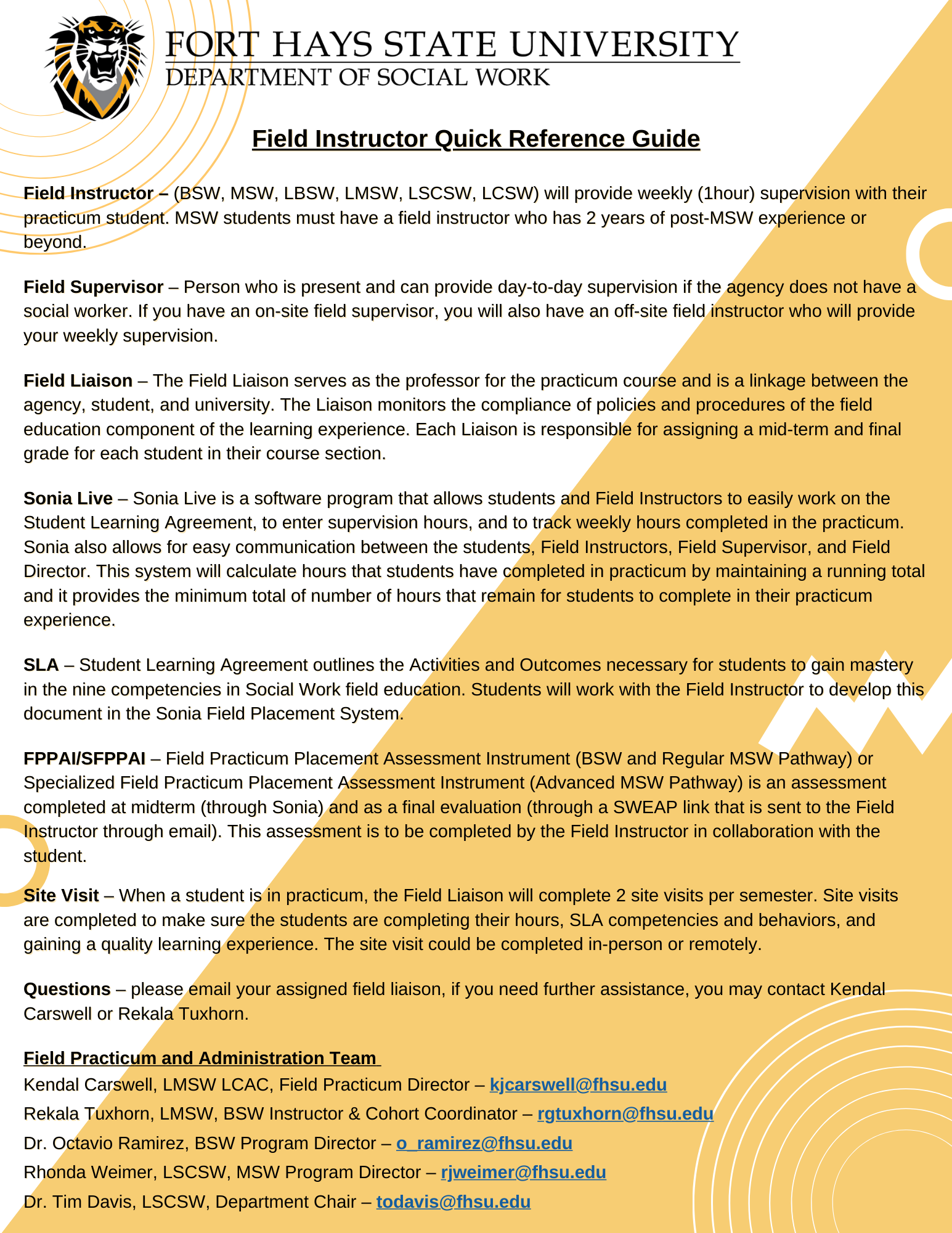 Field Resources Fort Hays State University