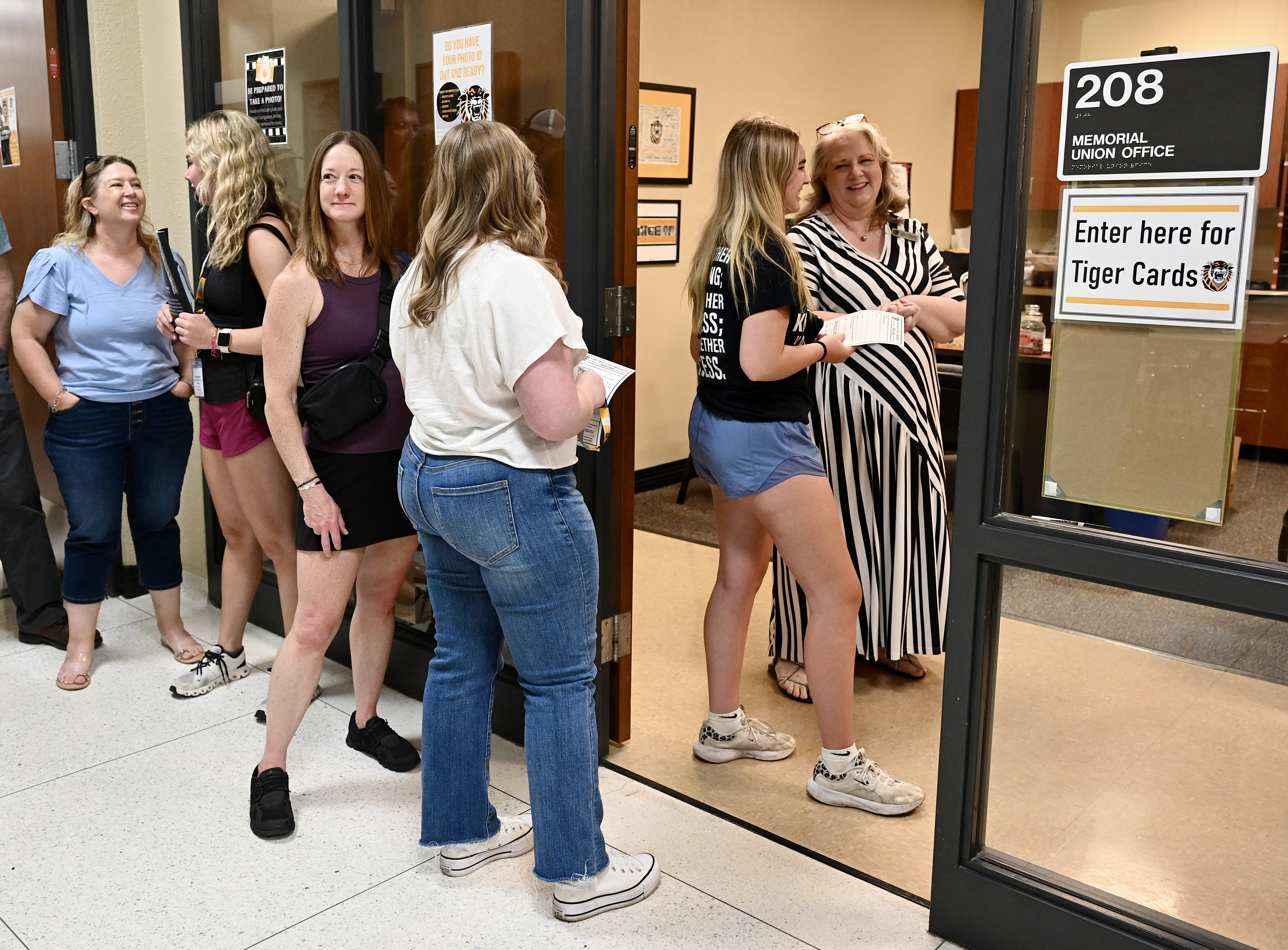 Student in line for Tiger Card