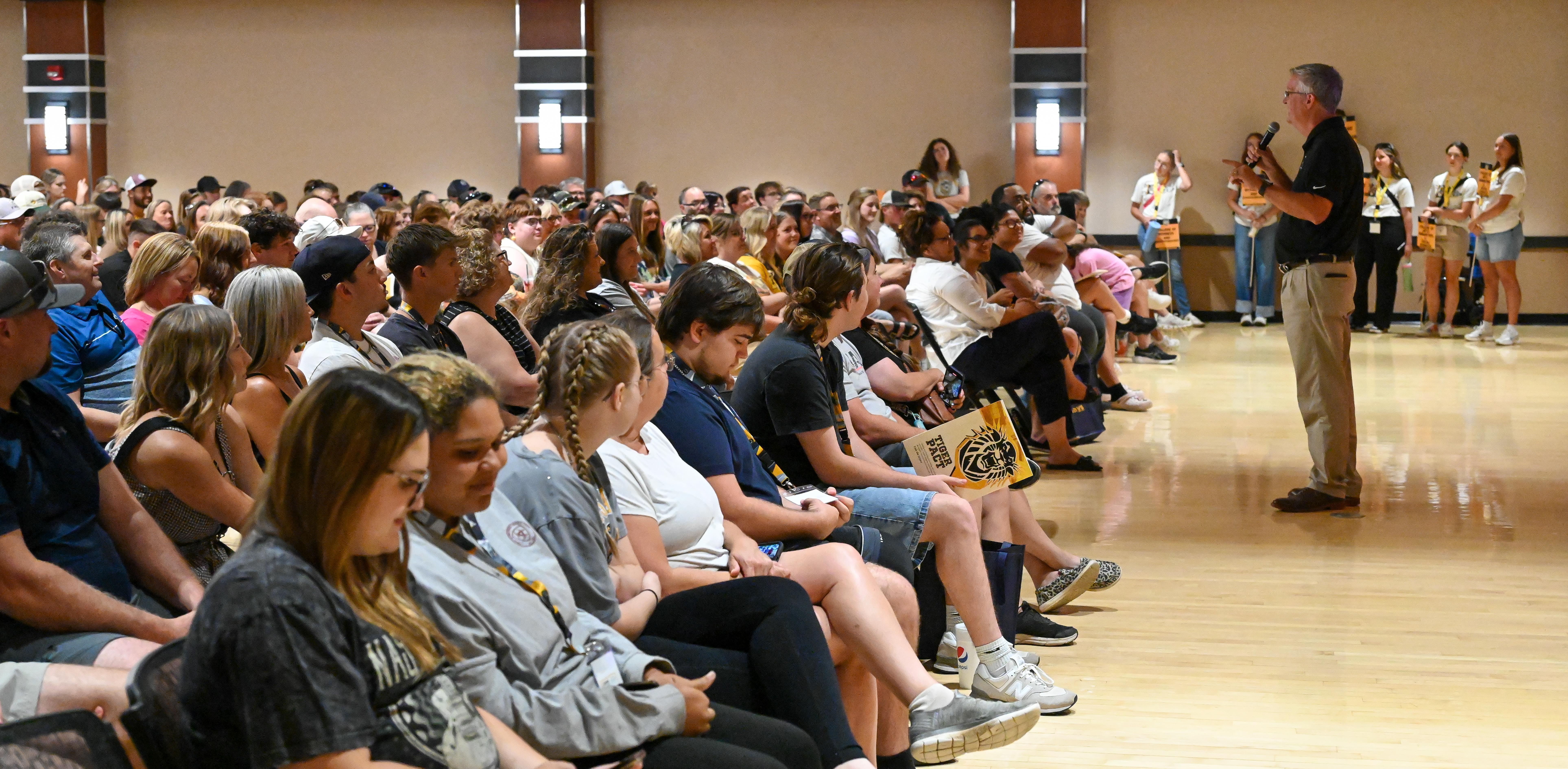 Gathered for the welcome