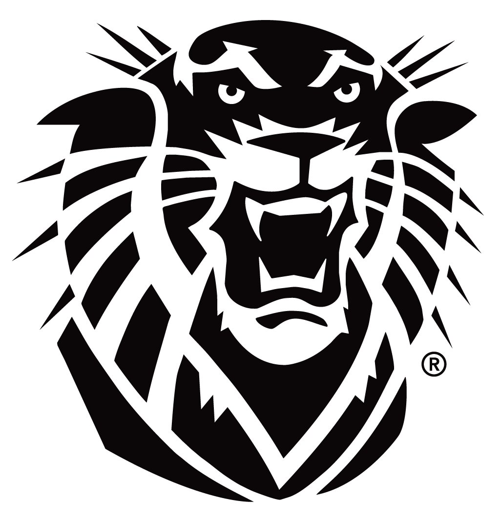FHSU Victor E. Tiger logo - black