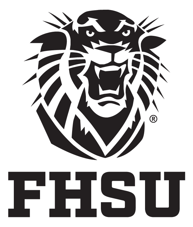 FHSU logo - black - lockdown centered slab