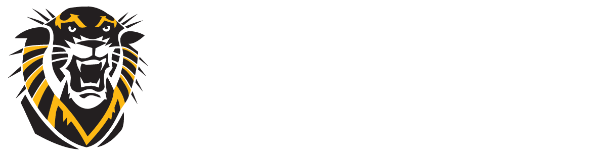 FHSU logo - 2-color, white text - lockdown left slab